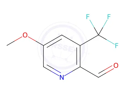 Chemical structure of 5-Methoxy-3-(trifluoromethyl)picolinaldehyde
