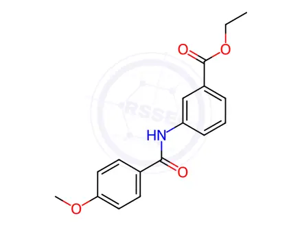Chemical structure of Ethyl 3-(4-methoxybenzamido)benzoate