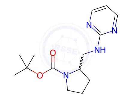 Chemical structure of Tert-butyl 2-((pyrimidin-2-ylamino)methyl)pyrrolidine-1-carboxylate