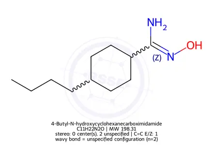 Chemical structure of 4-Butyl-N-hydroxycyclohexanecarboximidamide