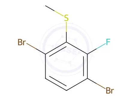 Chemical structure of Benzene, 1,4-dibromo-2-fluoro-3-(methylthio)-