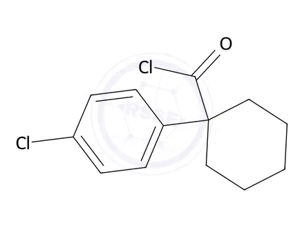 Chemical structure of 1-(4-Chlorophenyl)cyclohexanecarbonyl chloride