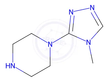 Chemical structure of 1-(4-methyl-4H-1,2,4-triazol-3-yl)piperazine