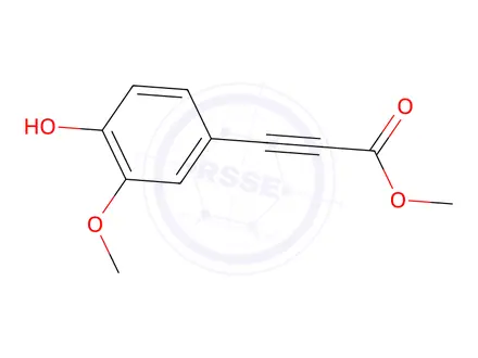 Chemical structure of Methyl 3-(4-hydroxy-3-methoxyphenyl)propiolate