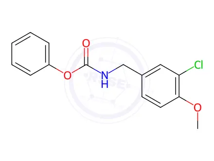 Chemical structure of Phenyl N-[(3-chloro-4-methoxyphenyl)methyl]carbamate