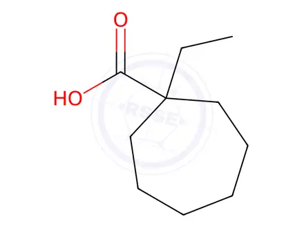 Chemical structure of 1-ethylcycloheptane-1-carboxylic acid