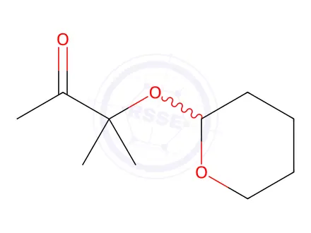 Chemical structure of 3-Methyl-3-[(tetrahydro-2H-pyran-2-yl)oxy]-2-butanone
