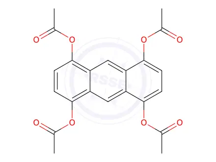 Chemical structure of Anthracene-1,4,5,8-tetrayl tetraacetate