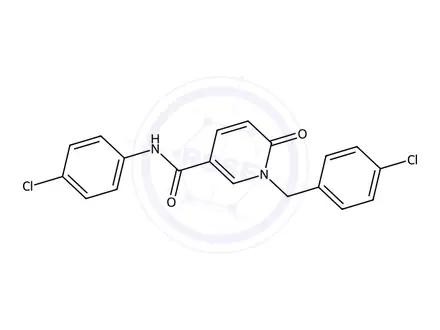 Chemical structure of 1-(4-Chlorobenzyl)-N-(4-chlorophenyl)-6-oxo-1,6-dihydropyridine-3-carboxamide