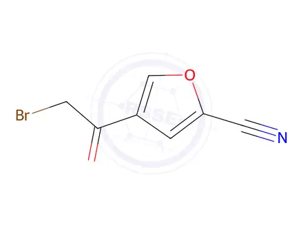 Chemical structure of 2-Furancarbonitrile, 4-(bromoacetyl)-(9CI)