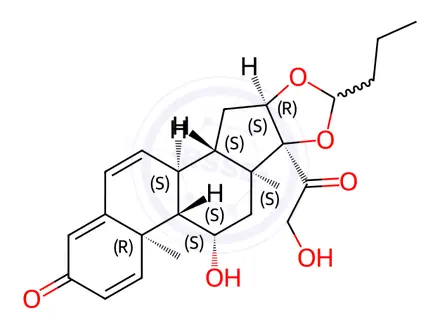 Chemical structure of Budesonide Δ-6 Impurity
