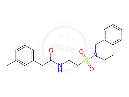 Chemical structure of N-(2-((3,4-Dihydroisoquinolin-2(1H)-yl)sulfonyl)ethyl)-2-(m-tolyl)acetamide