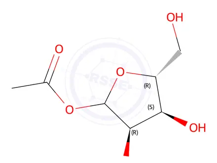 Chemical structure of Ribofuranosyl 1-acetate