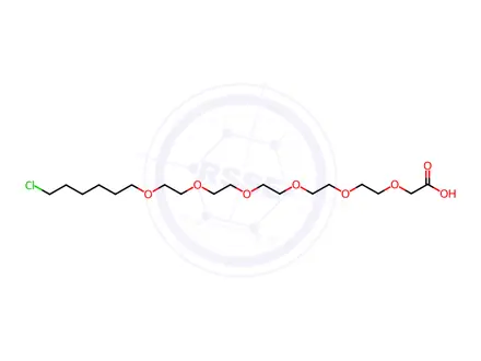 Chemical structure of Acetic acid, 2-[(21-chloro-3,6,9,12,15-pentaoxaheneicos-1-yl)oxy]-