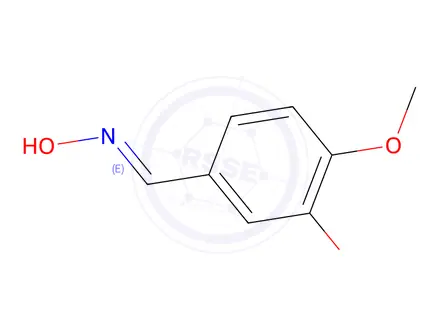 Chemical structure of (E)-3-hydroxy-4-methoxybenzaldehyde oxime