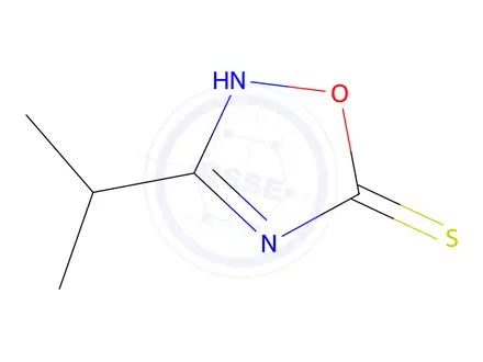 Chemical structure of 3-(Propan-2-yl)-1,2,4-oxadiazole-5-thiol