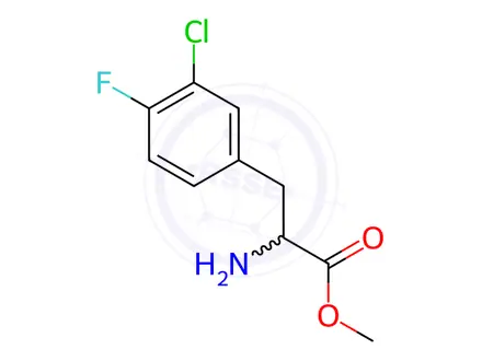 Chemical structure of Phenylalanine, 3-chloro-4-fluoro-, methyl ester