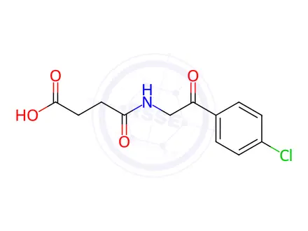 Chemical structure of N-[2-(4-Chloro-phenyl)-2-oxo-ethyl]-succinamic acid