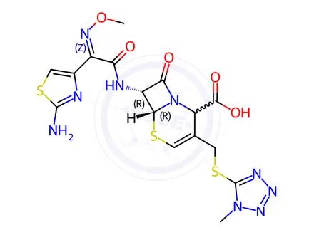 Chemical structure of Cefmenoxime double bond displacement Impurity
