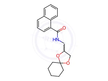 Chemical structure of N-((1,4-Dioxaspiro[4.5]decan-2-yl)methyl)-1-naphthamide