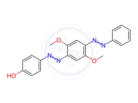Chemical structure of P-[[2,5-Dimethoxy-4-(phenylazo)phenyl]azo]phenol