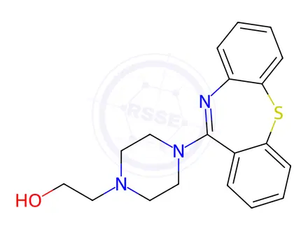 Chemical structure of 4-Dibenzo[b,f][1,4]thiazepin-11-yl-1-piperazineethanol