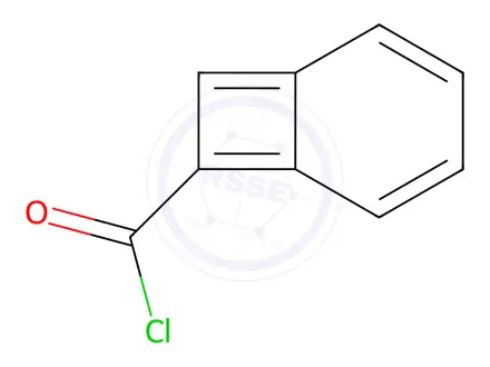 Chemical structure of Bicyclo[4.2.0]octa-1,3,5,7-tetraene-7-carbonyl chloride (9CI)