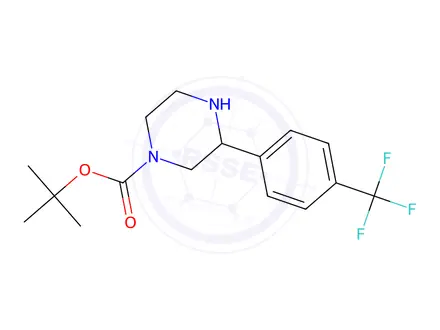 Chemical structure of tert-Butyl (R)-3-(4-(trifluoromethyl)phenyl)piperazine-1-carboxylate