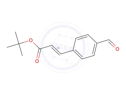 Chemical structure of (E)-tert-Butyl 3-(4-formylphenyl)acrylate