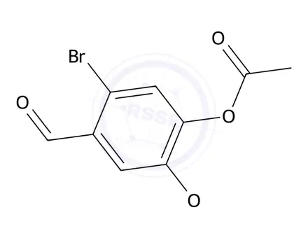 Chemical structure of 5-Bromo-2-ethoxy-4-formylphenyl acetate