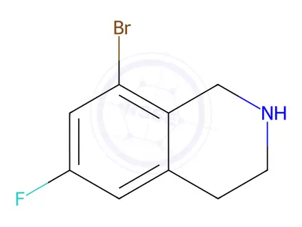 Chemical structure of Isoquinoline, 8-bromo-6-fluoro-1,2,3,4-tetrahydro-