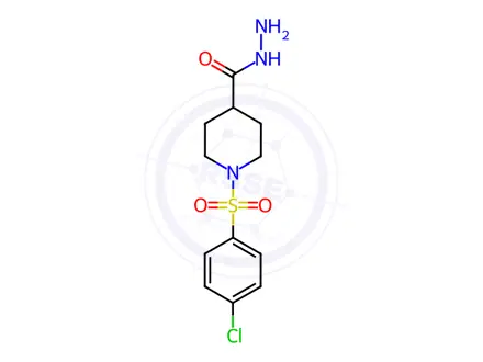 Chemical structure of 1-[(4-Chlorophenyl)sulfonyl]-4-piperidinecarbohydrazide