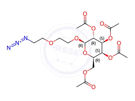 Chemical structure of β-D-tetraacetylgalactopyranoside-PEG1-N3