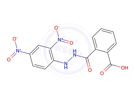 Chemical structure of 2-(2-(2,4-Dinitrophenyl)hydrazine-1-carbonyl)benzoic acid
