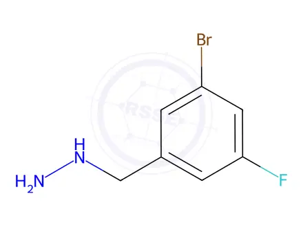 Chemical structure of Hydrazine, [(3-bromo-5-fluorophenyl)methyl]-
