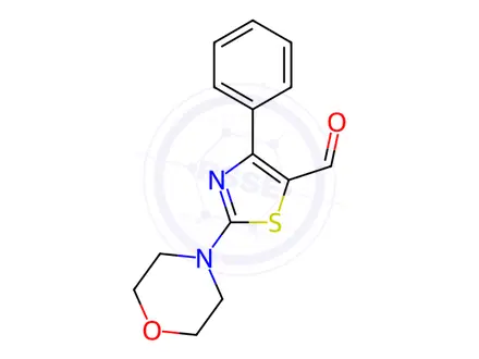 Chemical structure of 2-(Morpholin-4-yl)-4-phenyl-1,3-thiazole-5-carbaldehyde