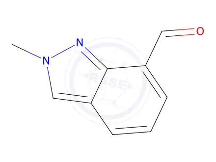 Chemical structure of 2-Methyl-2H-indazole-7-carboxaldehyde