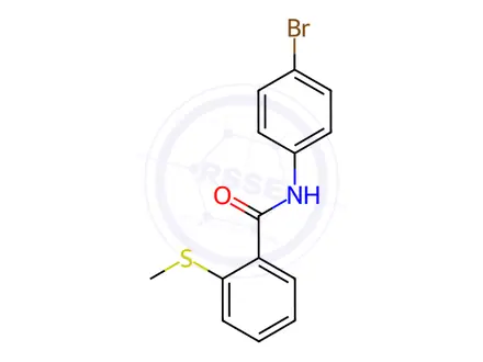 Chemical structure of N-(4-bromophenyl)-2-(methylthio)benzamide