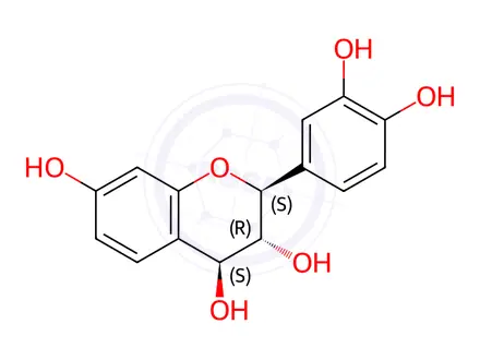 Chemical structure of (-)-LEUCOFISETINIDIN