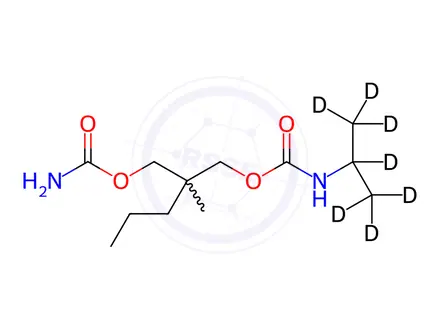 Chemical structure of (+/-)-Carisoprodol-d7 (iso-propyl-d7)