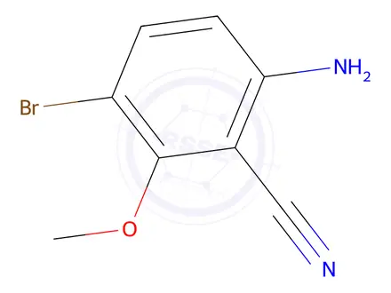 Chemical structure of 6-Amino-3-Bromo-2-Methoxy-Benzonitrile-