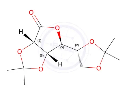 Chemical structure of 2,3:5,6-Di-O-isopropylidene-D-talonoic acid-1,4-lactone