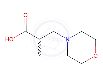 Chemical structure of 2-methyl-3-morpholin-4-ylpropanoic acid hydrochloride
