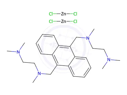 Chemical structure of 9,10-Bis(TMEDA)anthracene biszinc chloride complex