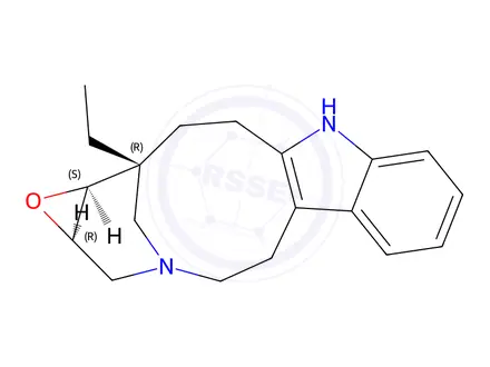 Chemical structure of (1aR,13S,13aS)-13-Ethyl-1a,4,5,10,11,12,13,13a-octahydro-2H-3,13-methanooxireno[9,10]azacycloundecino[5,4-b]indole
