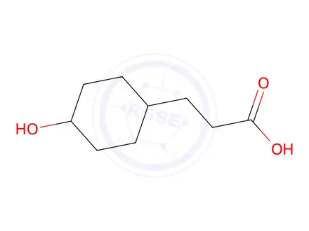 Chemical structure of 3-(4-Hydroxycyclohexyl)propanoic acid
