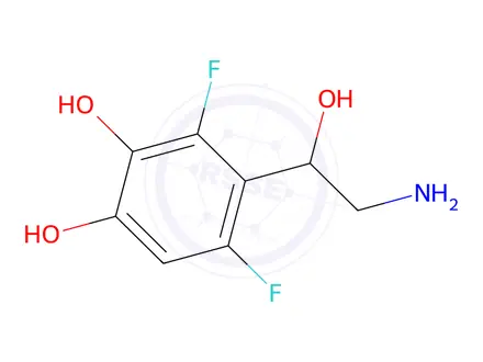 Chemical structure of 1,2-Benzenediol, 4-(2-amino-1-hydroxyethyl)-3,5-difluoro-(9CI)