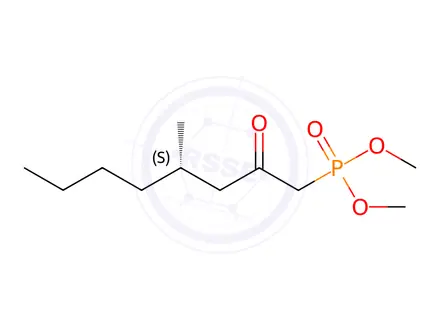 Chemical structure of [(4S)-4-Methyl-2-oxooctyl]phosphonic acid dimethyl ester