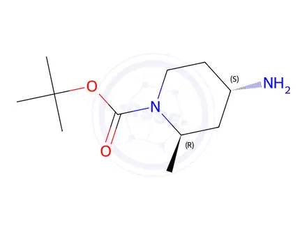 Chemical structure of trans-Tert-butyl 4-amino-2-methylpiperidine-1-carboxylate