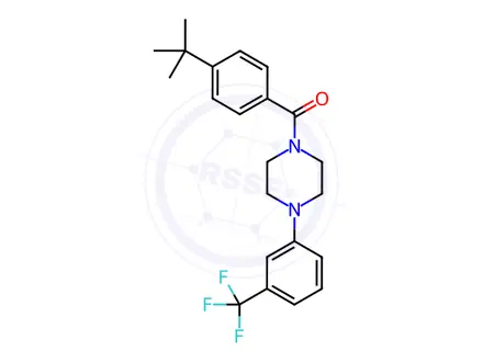 Chemical structure of (4-(Tert-butyl)phenyl)(4-(3-(trifluoromethyl)phenyl)piperazin-1-yl)methanone